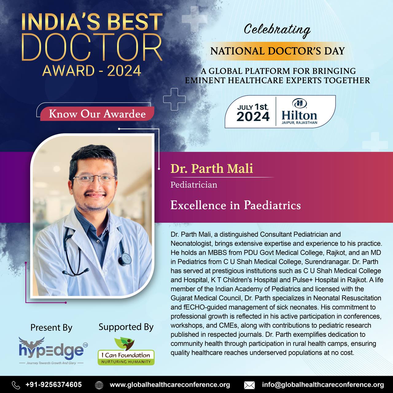 India's Best Doctor Award 2024